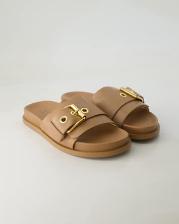Pantoletten AGL Cristina Buckle in Braun