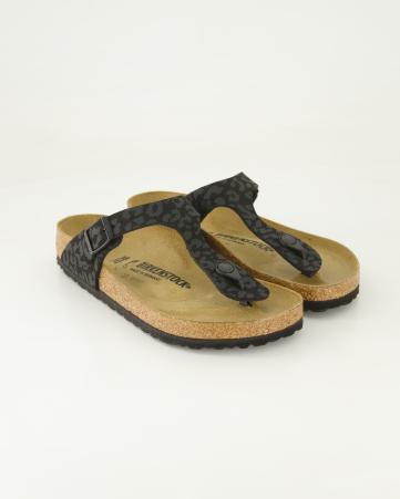Zehentrenner Birkenstock Gizeh Birko-Flor in Schwarz