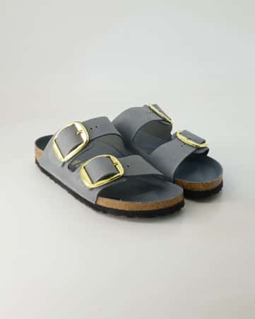 Pantoletten Birkenstock Arizona Big Buckle in Grau