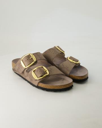 Pantoletten Birkenstock Arizona Big Buckle in Grau