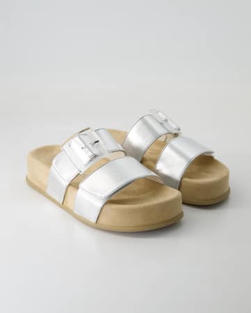 Pantoletten Paul Green 6157 in Silber