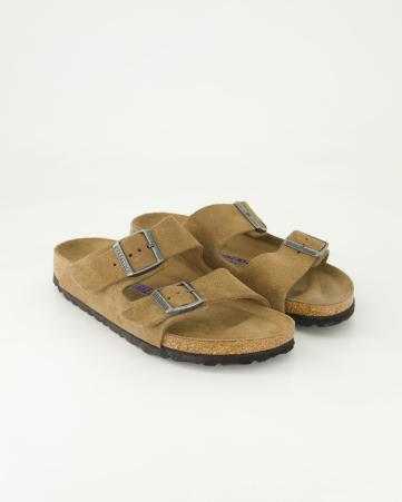 Pantoletten Birkenstock Arizona Weichbettung in Braun