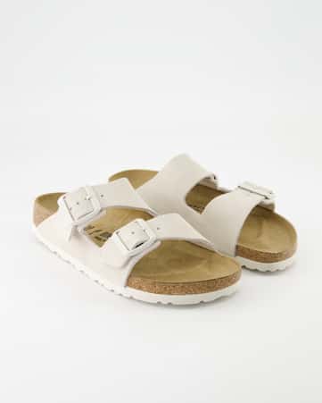Sandalen Birkenstock Arizona Velourleder in Beige