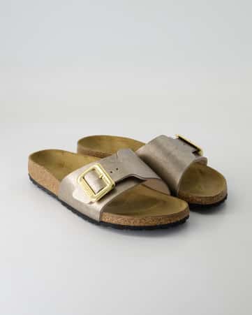 Pantoletten Birkenstock Catalina Cushion Buckle in Gold