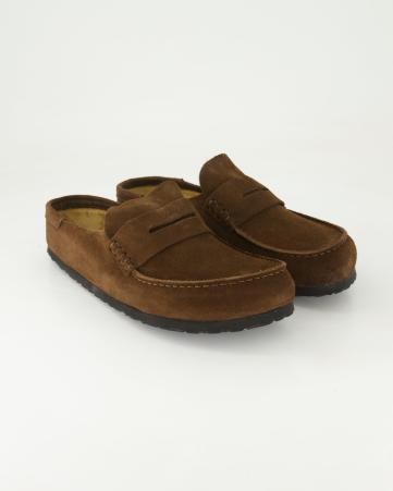 Slipper  Birkenstock Naples Wrapped Veloursleder in Braun