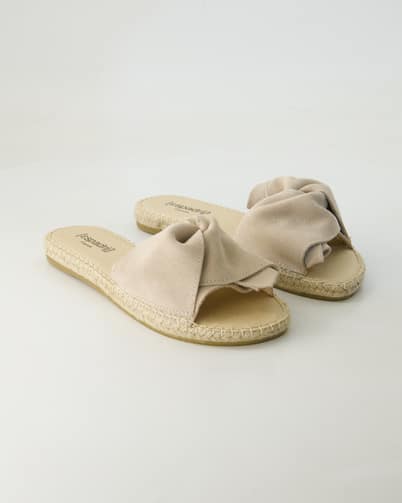 Espadrij Plage Boucle Pantoletten in Beige