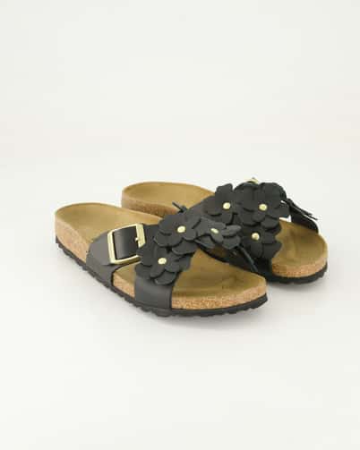 Birkenstock Siena Flower II Embellishment Pantoletten in Schwarz