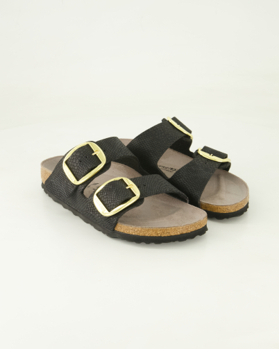 Birkenstock Arizona Big Buckle Pantoletten in Schwarz