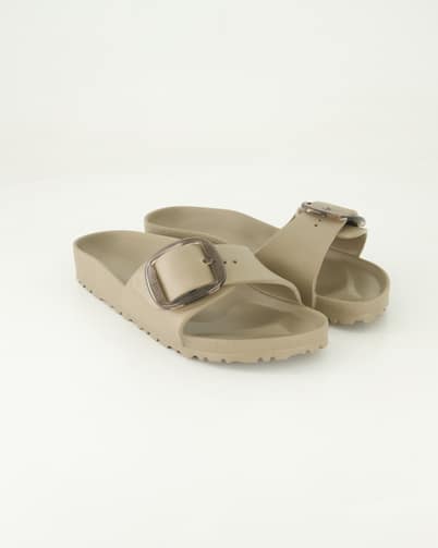 Birkenstock Madrid Big Buckle EVA Pantoletten in Beige