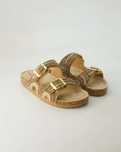 Andrea Puccini W477B4052 Pantoletten in Beige