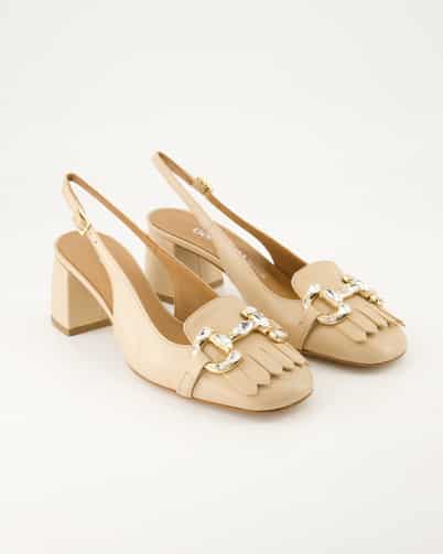 George Watts L6002 Slingpumps in Beige