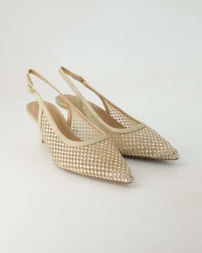 Andrea Puccini Selena Slingpumps in Gold
