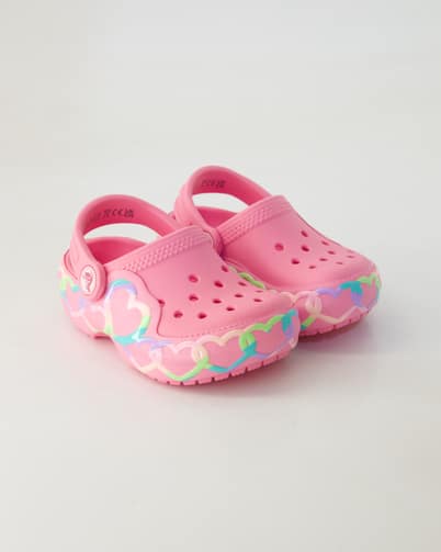 Crocs Classic Heart Lights Clog K Sandalen in Pink