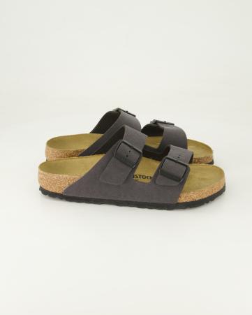Pantoletten Birkenstock Arizona Birko-Flor in Grau