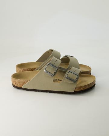 Pantoletten Birkenstock Arizona Birko-Flor in Beige