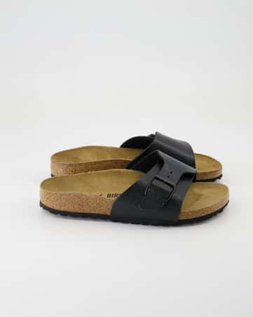 Pantoletten Birkenstock Catalina Birko-Flor in Schwarz