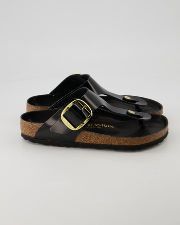 Sandalen Birkenstock Gizeh Big Buckle Leder in Schwarz