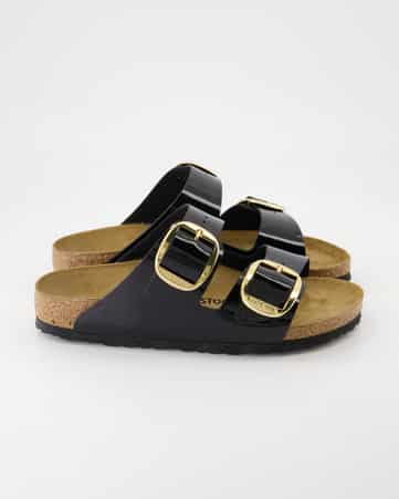Pantoletten Birkenstock Arizona Big Buckle in Schwarz