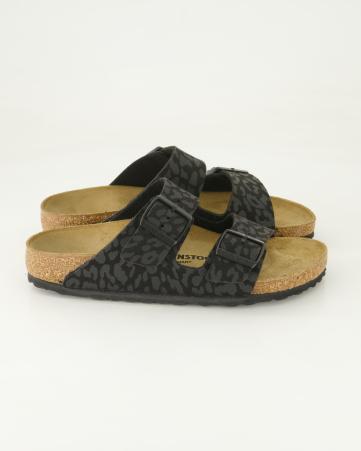 Pantoletten Birkenstock Arizona Birko-Flor in Schwarz