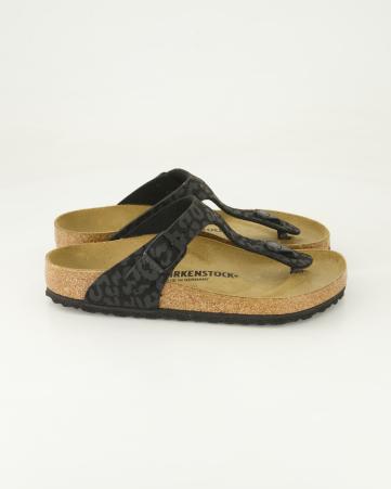 Zehentrenner Birkenstock Gizeh Birko-Flor in Schwarz