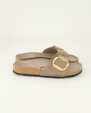 Pantoletten Birkenstock Madrid Big Buckle in Grau