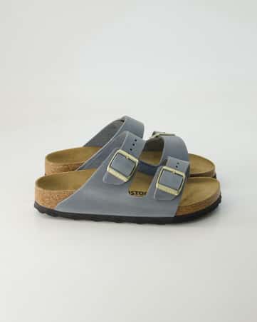 Pantoletten Birkenstock Arizona Leder in Grau