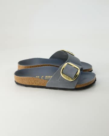 Pantoletten Birkenstock Madrid Big Buckle in Grau