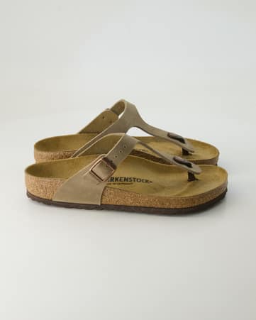 Pantoletten Birkenstock Gizeh Leder in Braun