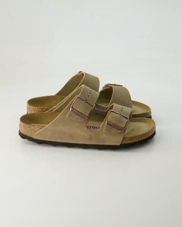Pantoletten Birkenstock Arizona Leder in Braun