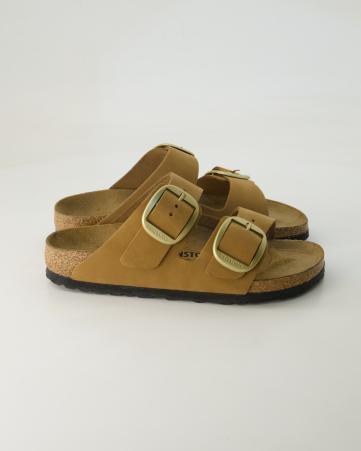 Pantoletten Birkenstock Arizona Big Buckle in Braun