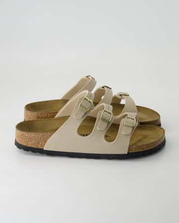 Pantoletten Birkenstock Florida Birko-Flor in Beige