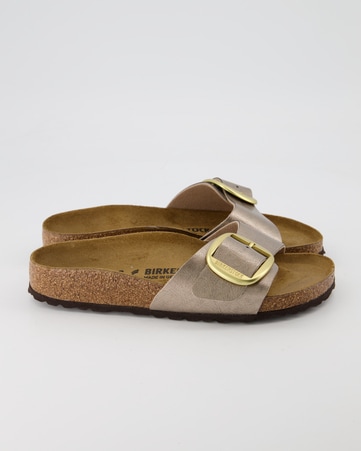 Pantoletten Birkenstock Madrid Big Buckle Birko-Flor in Bronze