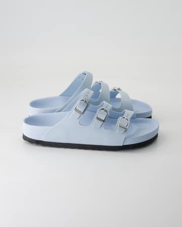 Pantoletten Birkenstock Florida Fresh Leder in Blau
