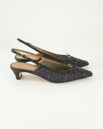 Slingpumps George Watts R604 in Schwarz