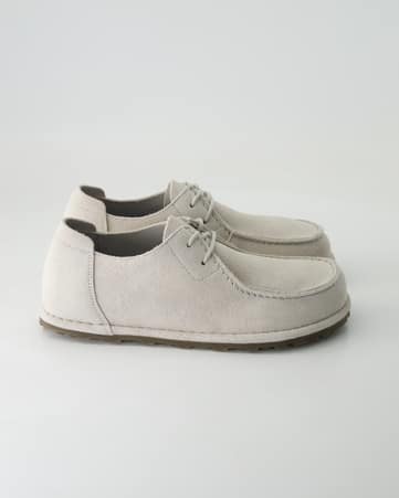 Schnürschuhe klassisch Birkenstock Utti Lace Veloursleder in Weiß
