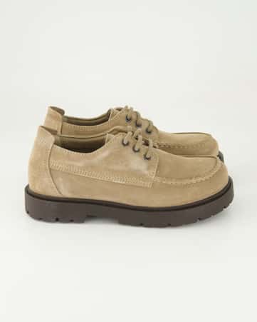 Schnürschuhe klassisch Birkenstock Highwood Moc Lace Low in Beige