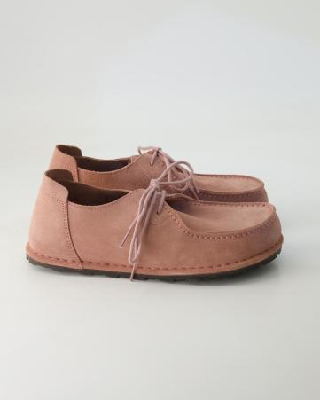 Schnürschuhe klassisch Birkenstock Utti Lace Veloursleder in Rosa