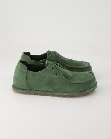 Schnürschuhe klassisch Birkenstock Utti Lace Veloursleder in Grün