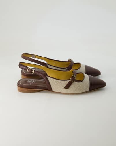 Trumans 4312 Slingpumps in Braun
