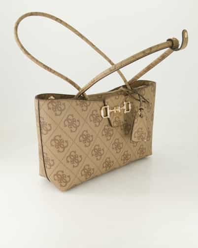 Guess Janie Logo Handtaschen in Beige