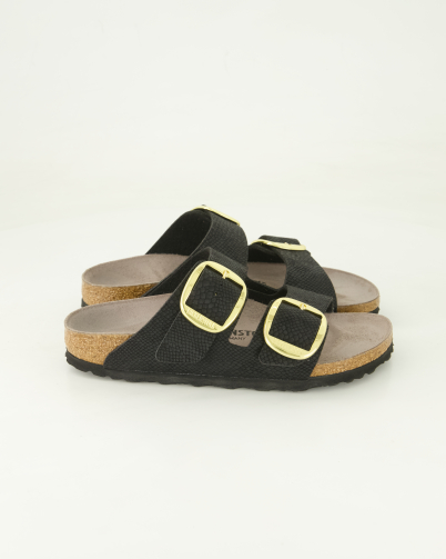 Birkenstock Arizona Big Buckle Pantoletten in Schwarz