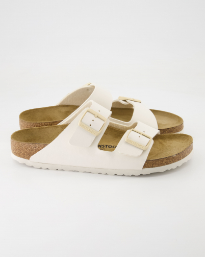 Birkenstock Arizona Birko-Flor Pantoletten in Weiß