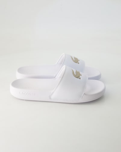 Lacoste Serve Slide Badeschuhe in Weiß