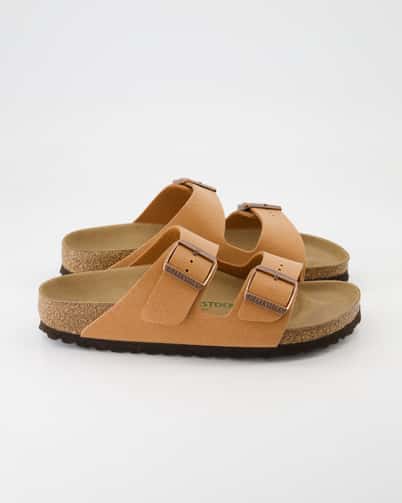 Birkenstock Arizona Birko-Flor Vegan Pantoletten in Braun