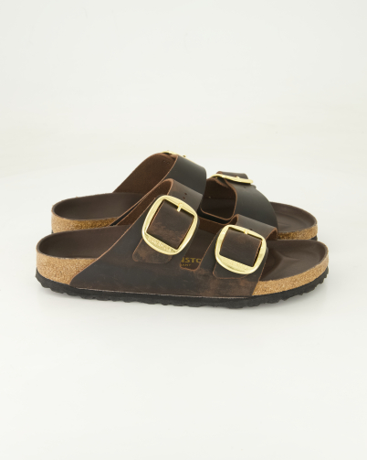 Birkenstock Arizona Big Buckle Pantoletten in Braun