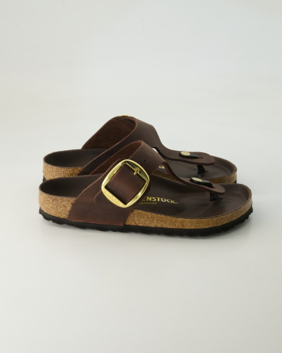 Birkenstock Gizeh Big Buckle Zehentrenner in Braun