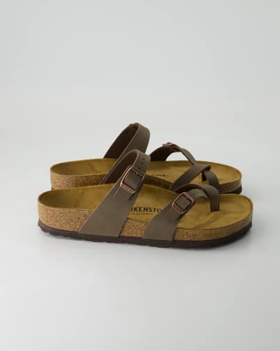 Birkenstock Mayari Birko-Flor Pantoletten in Braun