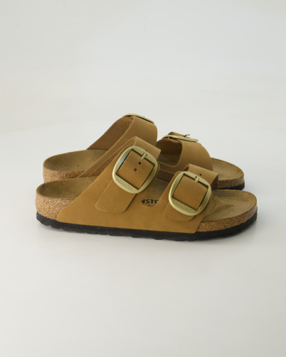 Birkenstock Arizona Big Buckle Pantoletten in Braun