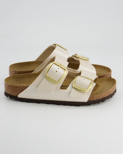 Birkenstock Arizona Big Buckle Birko-Flor Pantoletten in Beige