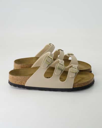 Birkenstock Florida Birko-Flor Pantoletten in Beige